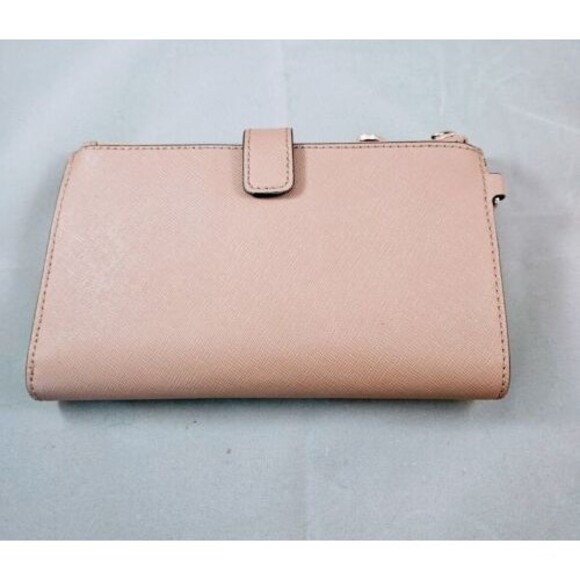 Michael Kors Double Zip Wallet Dusty Rose Blush New See Pics For Small Flaw - Picture 2 of 8